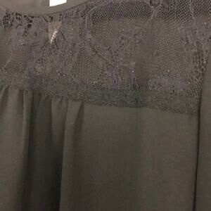 Ann Taylor LOFT Blouse Black Long Sleeve Size S